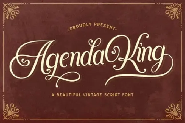 Agenda King Calligraphy font