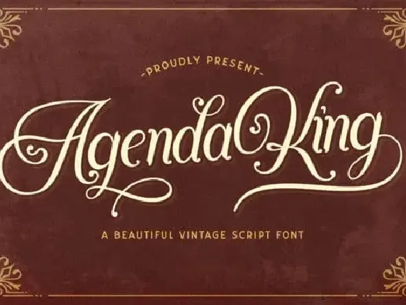 Agenda King Calligraphy font