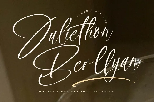 Juliethon Berllyan DEMO VERSION font