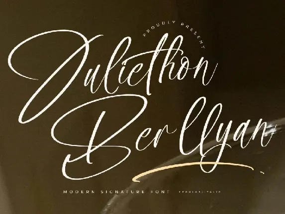 Juliethon Berllyan DEMO VERSION font