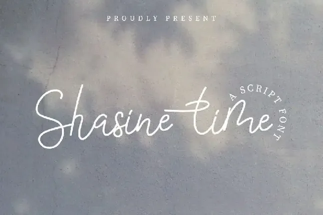 Shasine Time Demo font