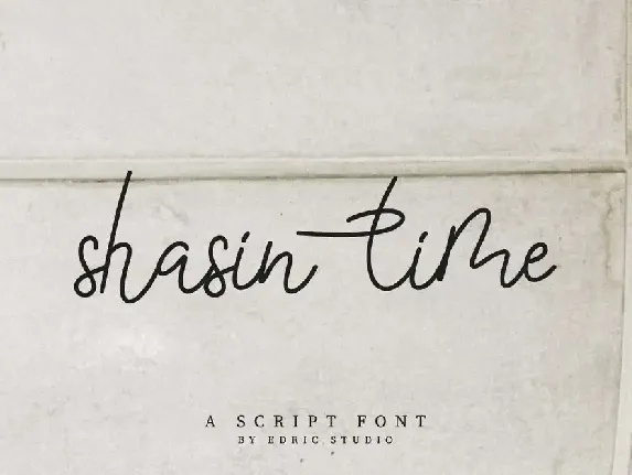 Shasine Time Demo font