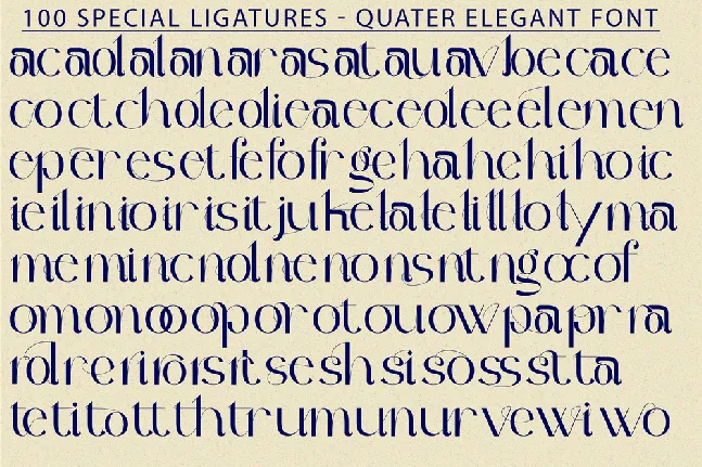 Quater Elegant Demo font