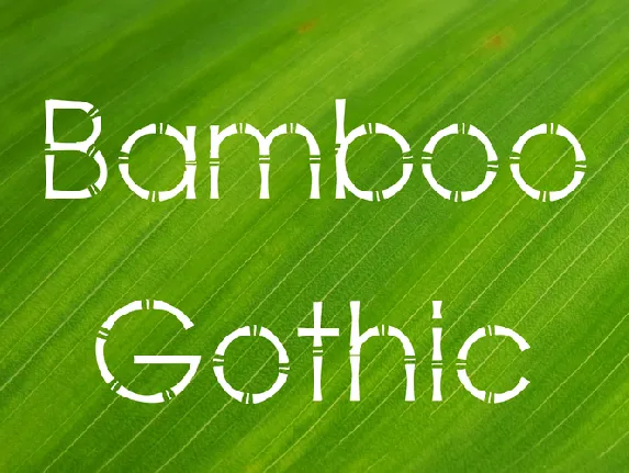 Bamboo Gothic font