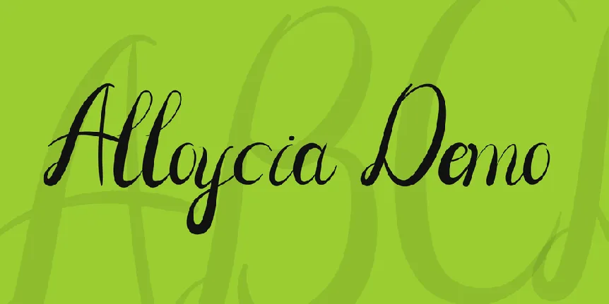 Alloycia Demo font