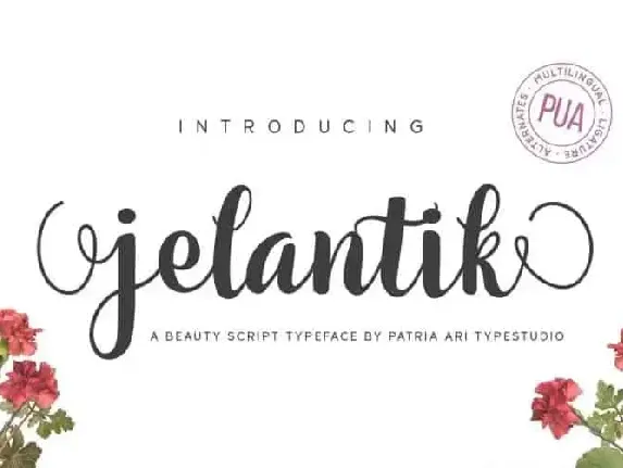 Jelantik Calligraphy font