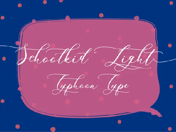 Schoolkid Script Family font