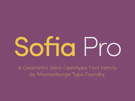 Sofia Pro font