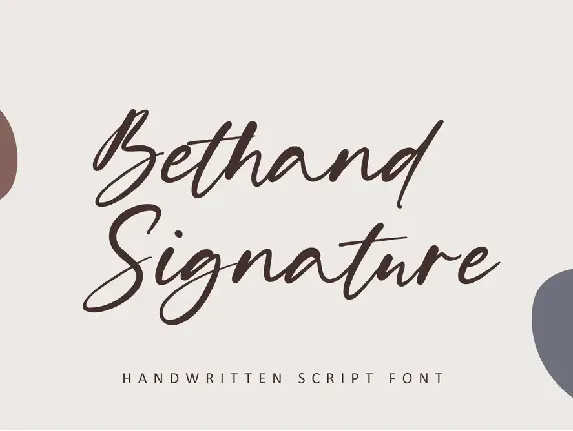 Bethand Signature font