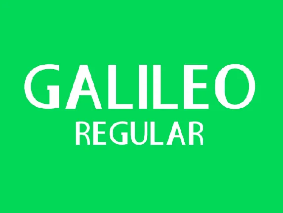 Galileo Regular font