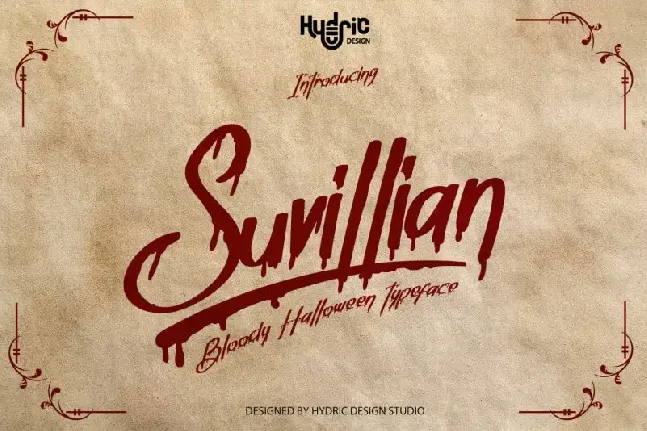 Suvillian Bloody Halloween Typeface font