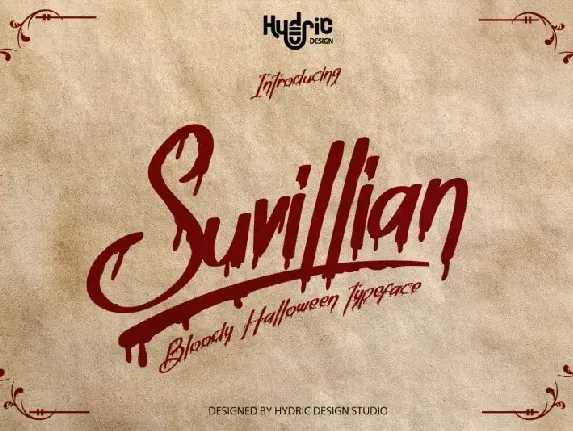 Suvillian Bloody Halloween Typeface font