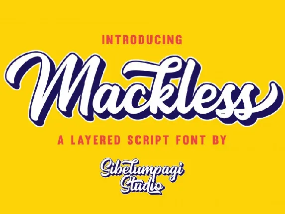 Mackless Script font