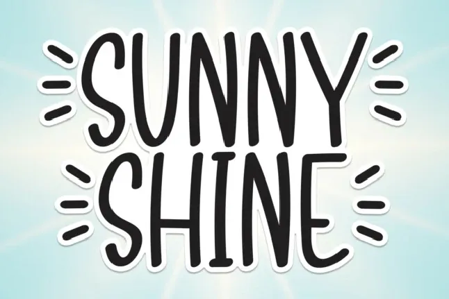 Sunny Shine Display font