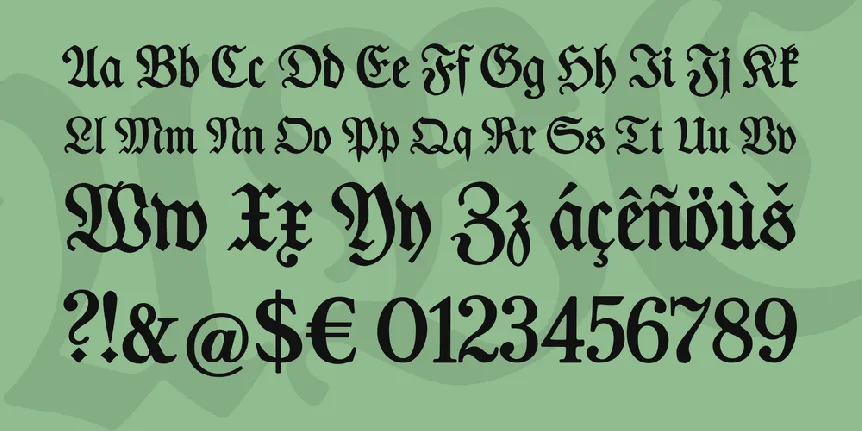 Des Malers Fraktur font