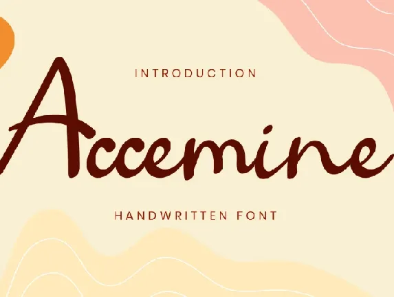 Accemine Handwritten Script font