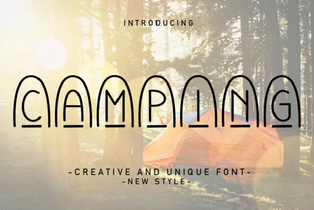 Camping Display font