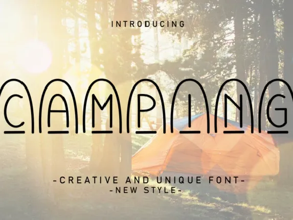 Camping Display font