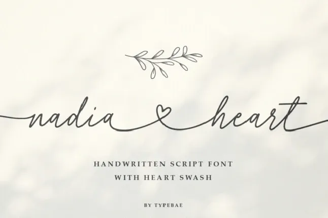 Nadia Heart font