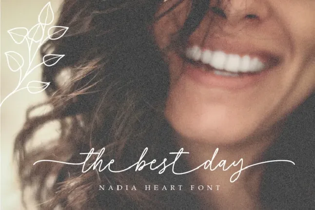 Nadia Heart font