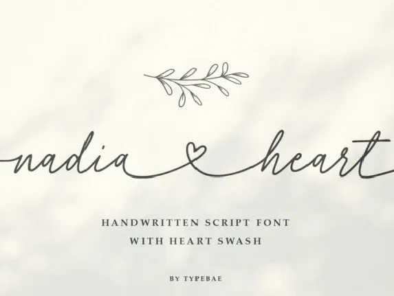 Nadia Heart font