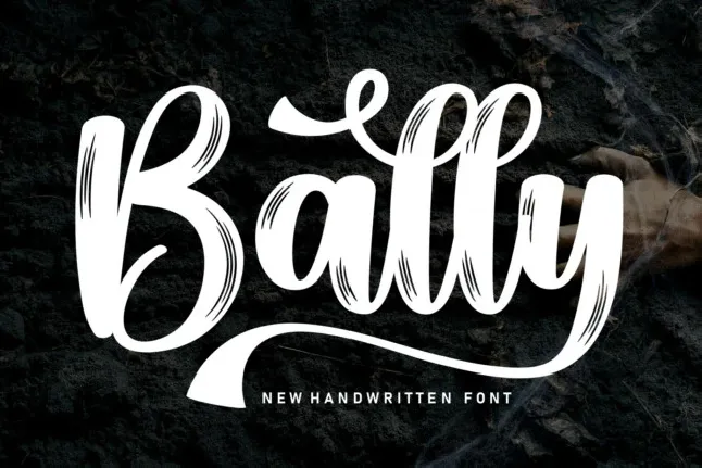 Bally Script font