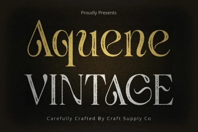 Aquene Vintage font