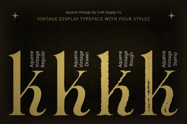 Aquene Vintage font