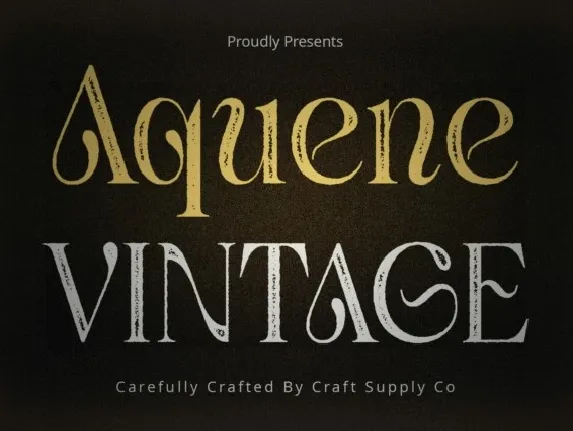 Aquene Vintage font