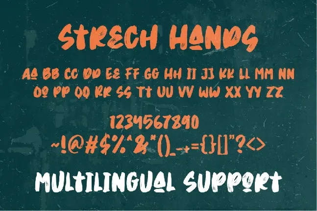 Stretch Hands font