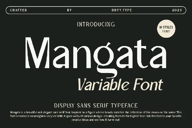 Mangata font