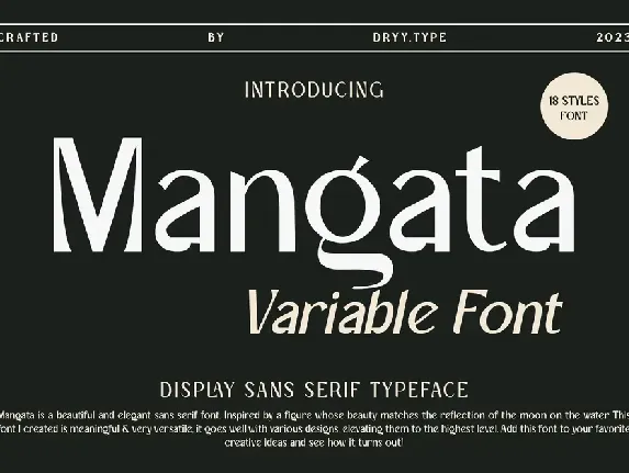 Mangata font