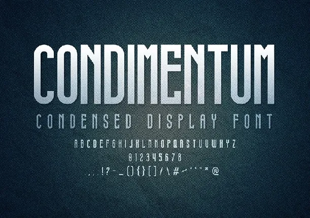 Condimentum Display font