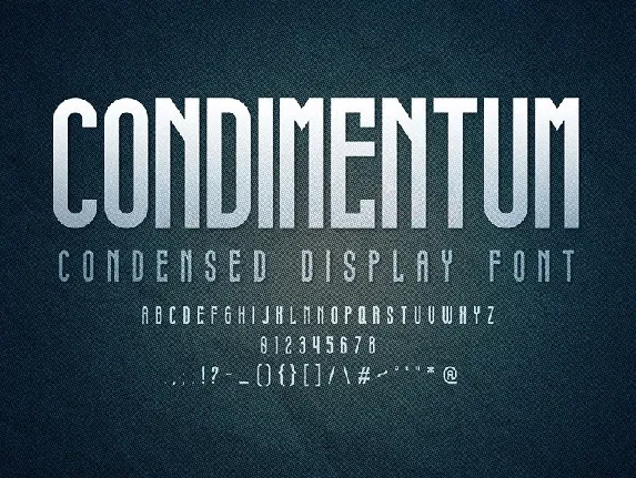 Condimentum Display font