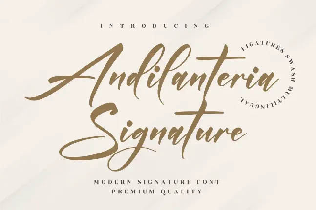 Andilanteria Signature font