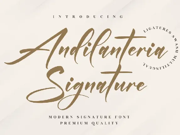 Andilanteria Signature font