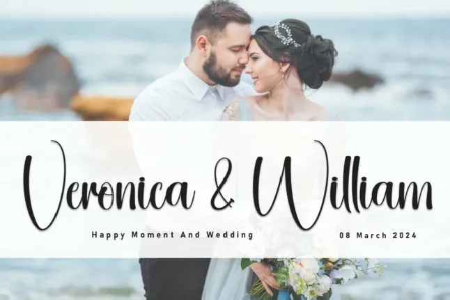 Wedding Script font