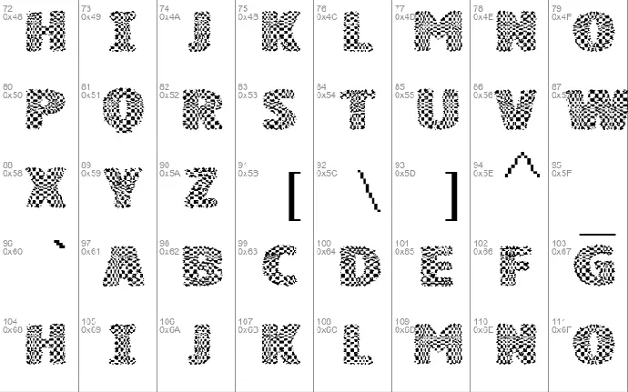 vtks squares font