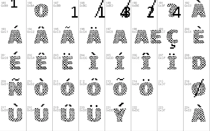 vtks squares font