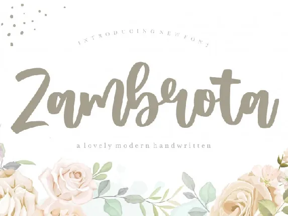 Zambrota Modern Handwritten font