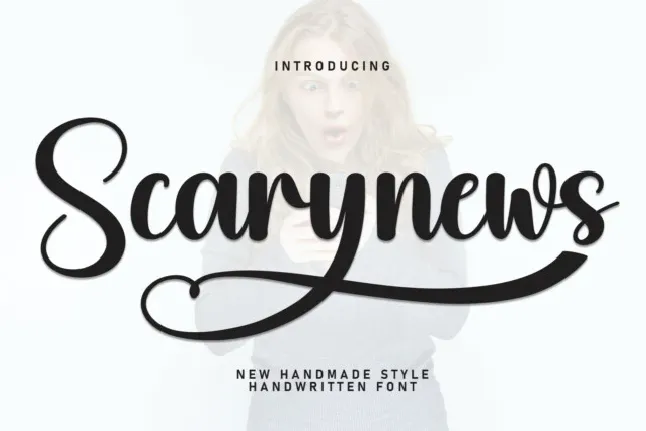 Scarynews Script font