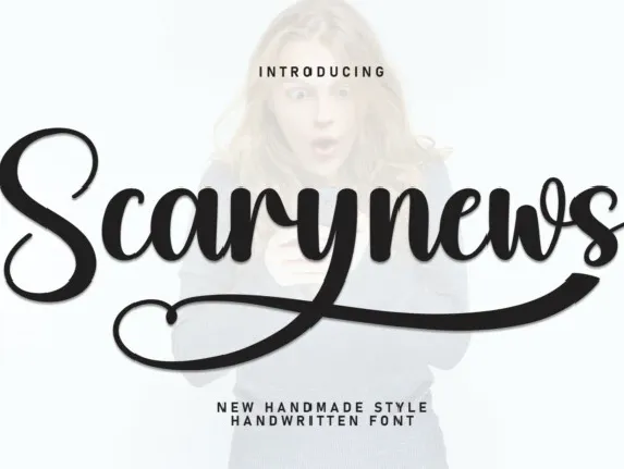 Scarynews Script font