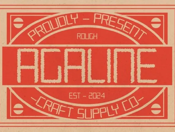 Agaline Rough font