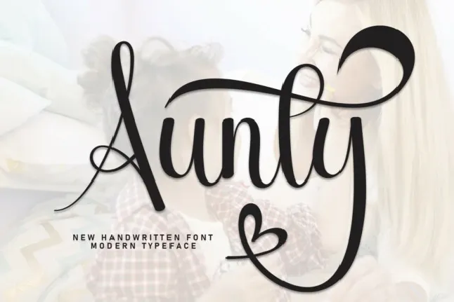 Aunty Calligraphy font