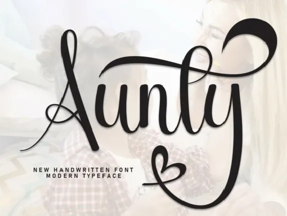 Aunty Calligraphy font