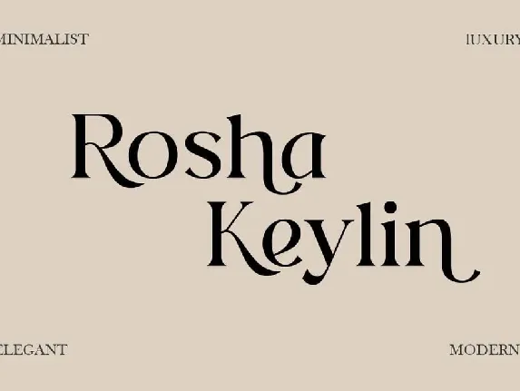 Rosha Keylin font