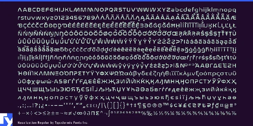 Nasalization Display font