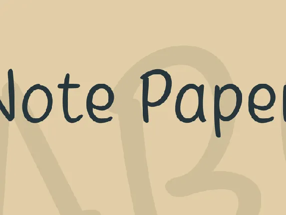 Note Paper font