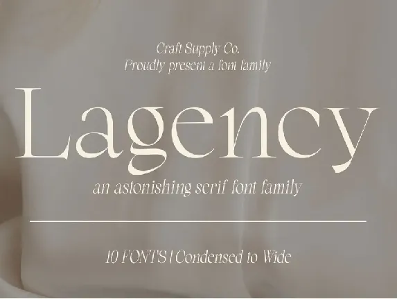 Lagency Free font