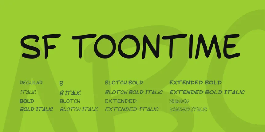 SF Toontime font